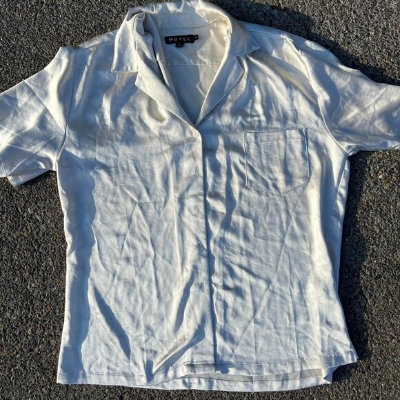 Motel Rocks Satin Button Down - Picture 1 of 5